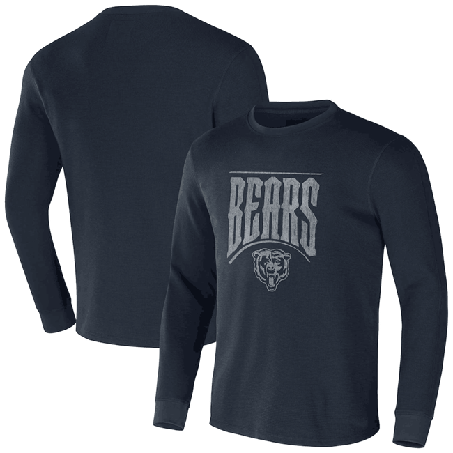 Men's Navy Chicago Bears X Darius Rucker Collection Long Sleeve Thermal T-Shirt